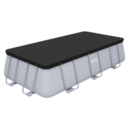 Copripiscina (396x185 cm) Rettangolare Nero 58232 6