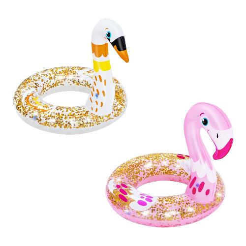 Salvagente Fenicottero o Cigno glitterato (56x45x47cm) Assortito 36306