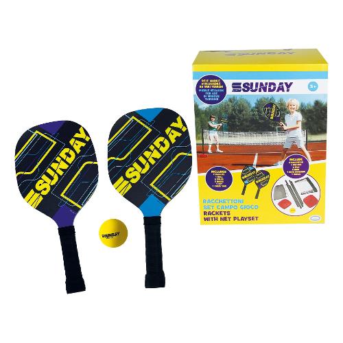 Set racchette con rete set campo gioco SUNDAY Assortito 47108
