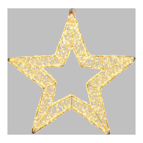 Stella 3D (L55 H55 cm) 1 gioco di luce (1pz) 2000 luci - MICROLED Bianco caldo IP44 75672