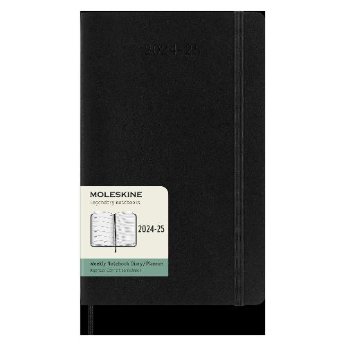 Agenda settimanale Large Soft 2024/25 18m Lug-Dic (13x21cm) Nero 70599