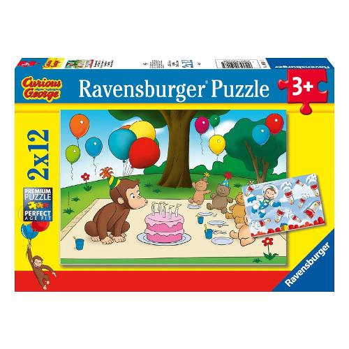 Puzzle 2x12 pz 36m+ (26x18cm) GEORGE Assortito 5018