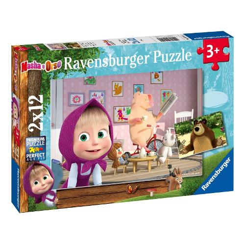 Puzzle 2x12 pz 36m+ (26x18cm) MASHA E ORSO Assortito 5645