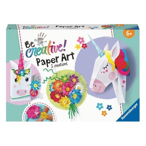 Paper Art 3 Creations Flowers & Unicorn BE CREATIVE 23541