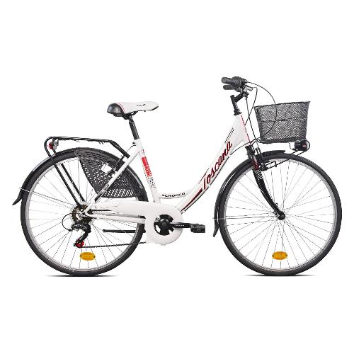 Bici Olanda acciaio ( 6 vel ) 26" TOSCANA Bianco lucido 202286