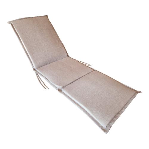 Cuscino lettino misto cotone Beige 02 (56x180x3,5cm) Sfoderabile