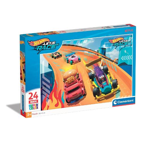Puzzle 24 pz Maxi Supercolor 3-5a (62x42cm) HOT WHEELS 28523