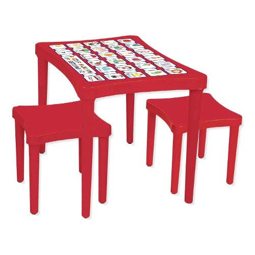 Tavolino con coppia sgabelli Rosso 2097 R