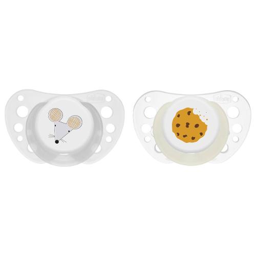 Succhietto (16-36m) silicone 2 pz PHYSIOFORMA AIR Bianco e Grigio 00075035440000