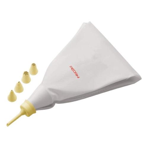 Sacco decoratore dolci 1 pz (33cm) con 5 beccucci Bianco 04GD193