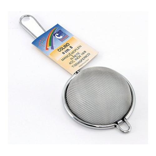 Colino rete fina Inox (8cm) Cromo e Bianco 1081 08