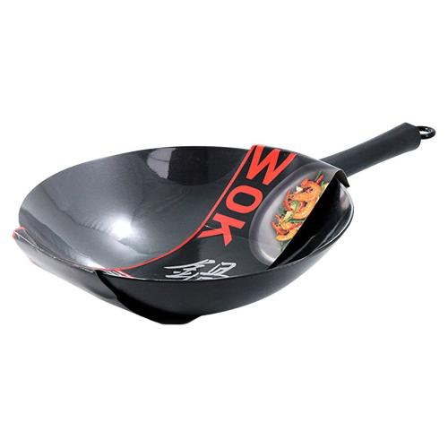 Wok Alluminio antiaderente 1 manico (30cm) EVA Nero 070291