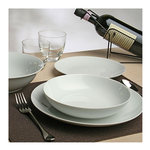 Set 19 piatti tavola Metropolis bianco in porcellana
