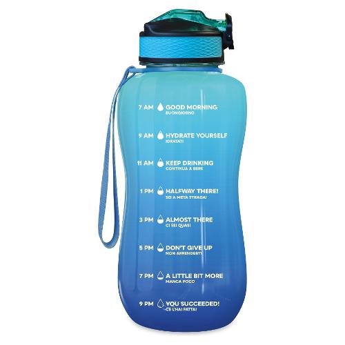 Borraccia Motivazionale (2,2Lt) THE STEEL BOTTLE Blu e Aquamarina MWB 3BA