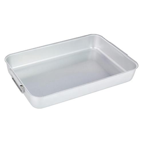 Rostiera Inox (58,5x36x10cm) angoli tondi maniglie snodate PROFESSIONAL Silver ALMA15155