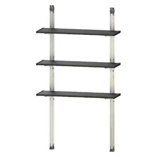 Scaffale componibile 3 ripiani a bulloni (97x30cm) per casette giardino grafite K255179K900KK