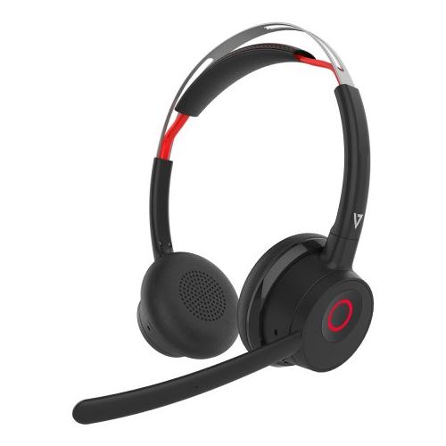 Cuffie microfono bluetooth PREMIUM Headset with ANC Black e Red HB650S