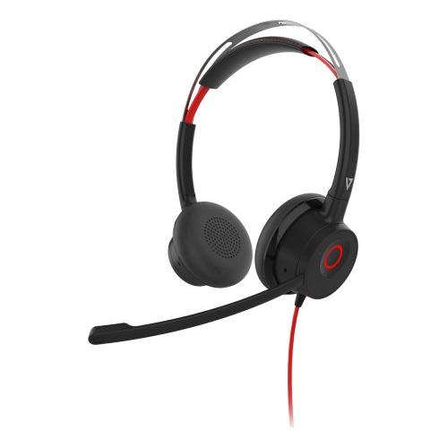 Cuffie microfono filo PREMIUM Headset with ANC Black e Red HU621