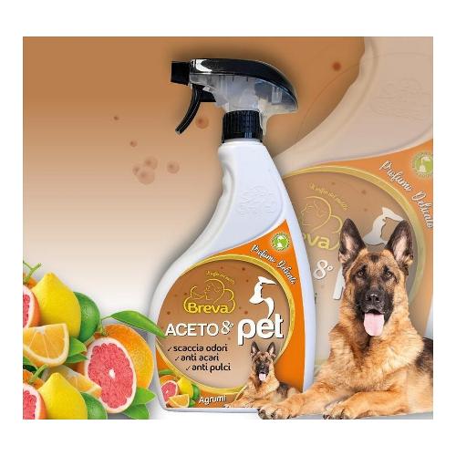 Disinfettante spray Aceto 8° cucce cani agrumi flacone vapo 700 ml