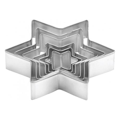 Formine biscotti 6 pz Stella d. 2,5 - 9 cm DELICIA Silver 631364