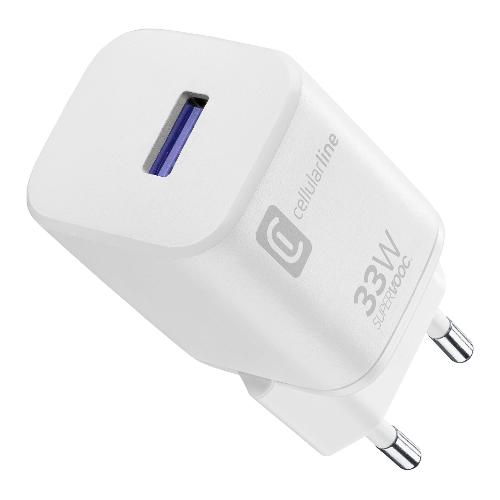 Caricabatterie USB Type-A SUPERVOOC 33W Power Delivery Bianco ACHOPPOUSBSV33WW
