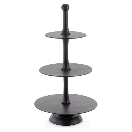 Alzata (45x82cm) Decorativa 3 piani MALLET Nero 0184864