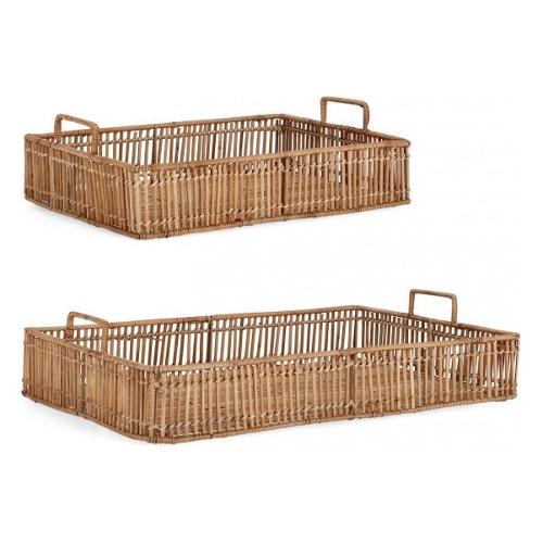 Set vassoi 2 pz Rattan KADIN Naturale 0187085