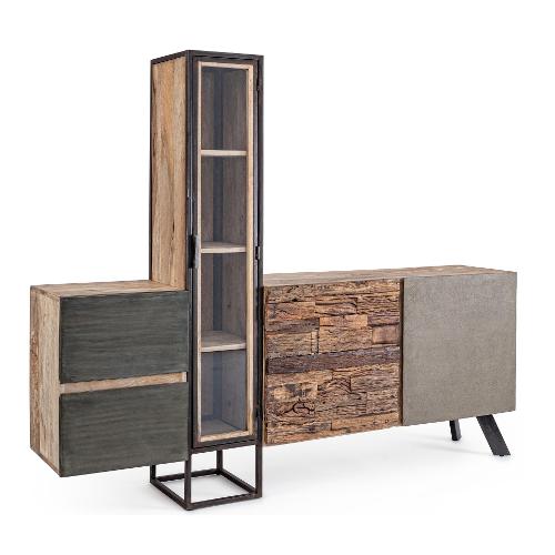 MANCHESTER Madia Legno e Grigio (195cm)