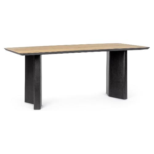 STANWOOD Tavolo Fisso Nero e Naturale (190x90cm)