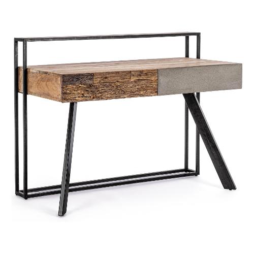 MANCHESTER Scrivania Legno e Grigio (120cm)