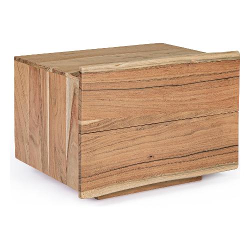 ARON Comodino 2 Cassetti Legno (60x45x45cm)