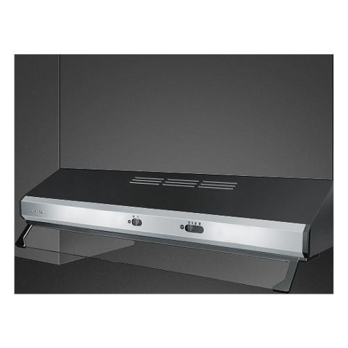 Cappa incasso (79,8cm) Frontalino a vista UNIVERSALE Inox e Nero KSEC81XE3