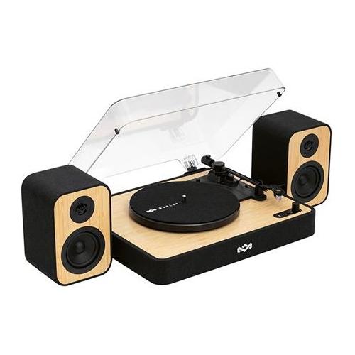 Giradischi REVOLUTION con diffusori Legno e Nero EM JT304 SB