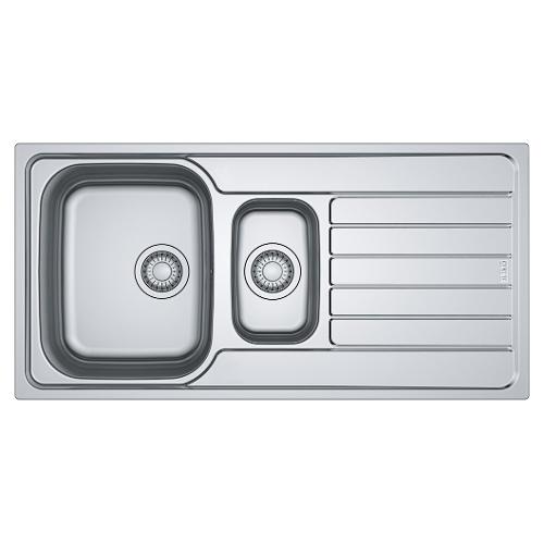 Lavello 1 vasca e mezza (100x50cm) Skx 651-100 SPARK Inox Spazzolato 101 0716 614