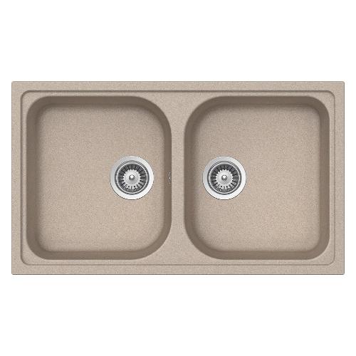 Lavello 2 vasche (86x50cm) LITHOS Avena Ruvido opaco LITN200A58N