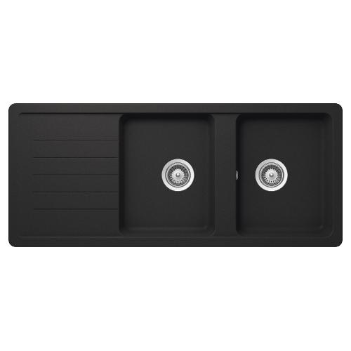 Lavello 2 vasche (116x50cm) ELEMENT Antracite Ruvido opaco ELED200A51N