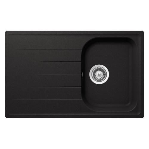 Lavello 1 vasca (79x50cm) LITHOS Nero assoluto Ruvido opaco LITD100SA13