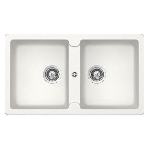 Lavello 2 vasche (86x50cm) ELEMENT Alumina Ruvido opaco ELEN200A16