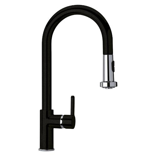 Miscelatore lavello semi-professionale doccetta estraibile AQUAALTO Antracite SXALTD51