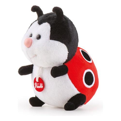 Peluche Coccinella (15x21x20cm) TRUDINO Bianco, Rosso e Nero 51273