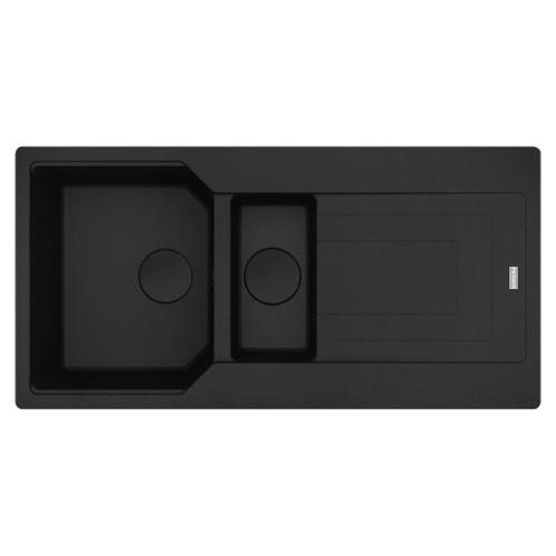 Lavello 1 vasca e mezza (100x50cm) Ubg 651 100 URBAN Black matt Opaco 114 0718 511