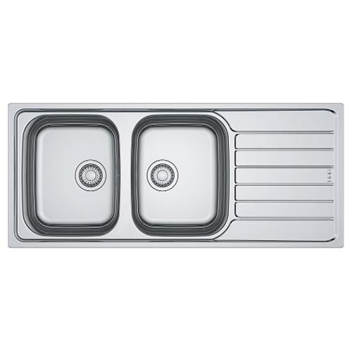 Lavello 2 vasche (116x50cm) Skx 621-116 SPARK Inox Spazzolato 101 0712 133