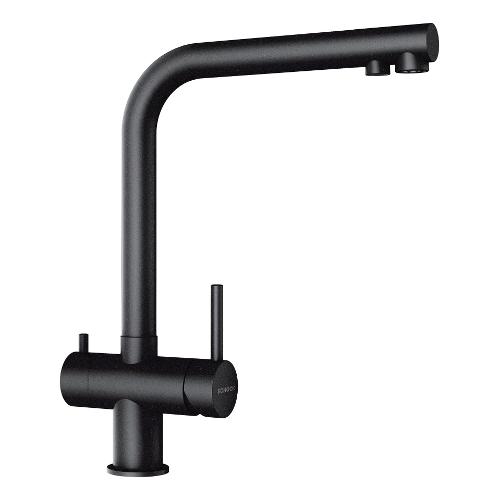 Miscelatore lavello doppio comando acqua filtrata VITUS Nero 560027PUR