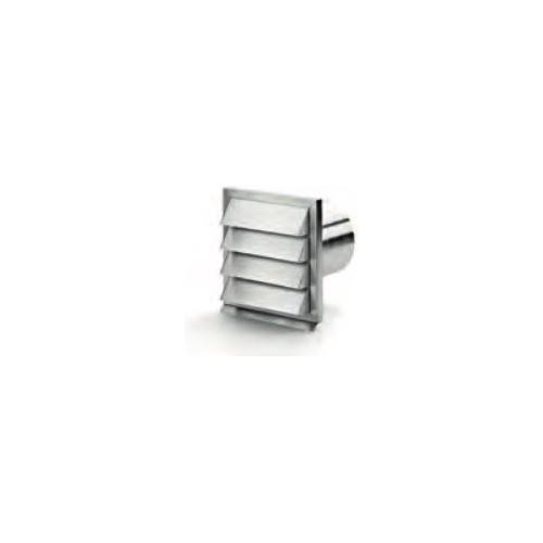 Griglia cappa (19x19cm) di evacuazione aria per tubi d.15 cm Silver AFGESTTR