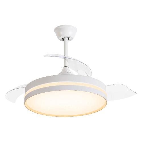Ventilatore soffitto con luce White e Clear BT10023 (50x12,5cm)