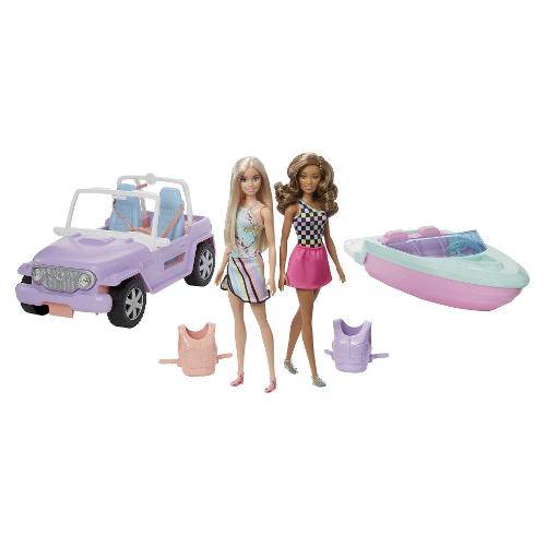 Set bambola con Jeep e Motoscafo BARBIE GXD66