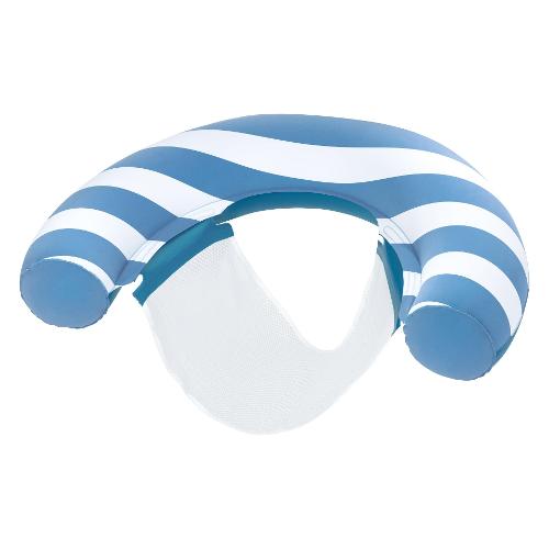 Materassino gonfiabile con seduta in rete (103x70x21,5cm) Bianco e Azzurro 43852