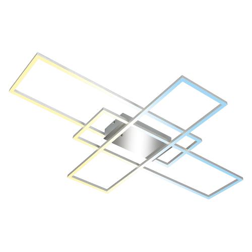 Plafoniera FRAME Cromo alluminio (104x9,5x71cm) BT10027 3 luci - LED - Max 50W