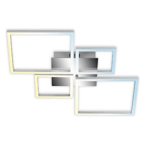 Plafoniera FRAME Cromo alluminio (75x7,5x46,7cm) BT10025 4 luci - LED - Max 38W