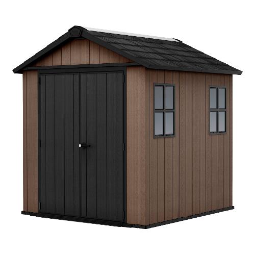 Casetta giardino termoplastica (223x223,8x246cm) NEWTON+ 757 Marrone e Nero K262003